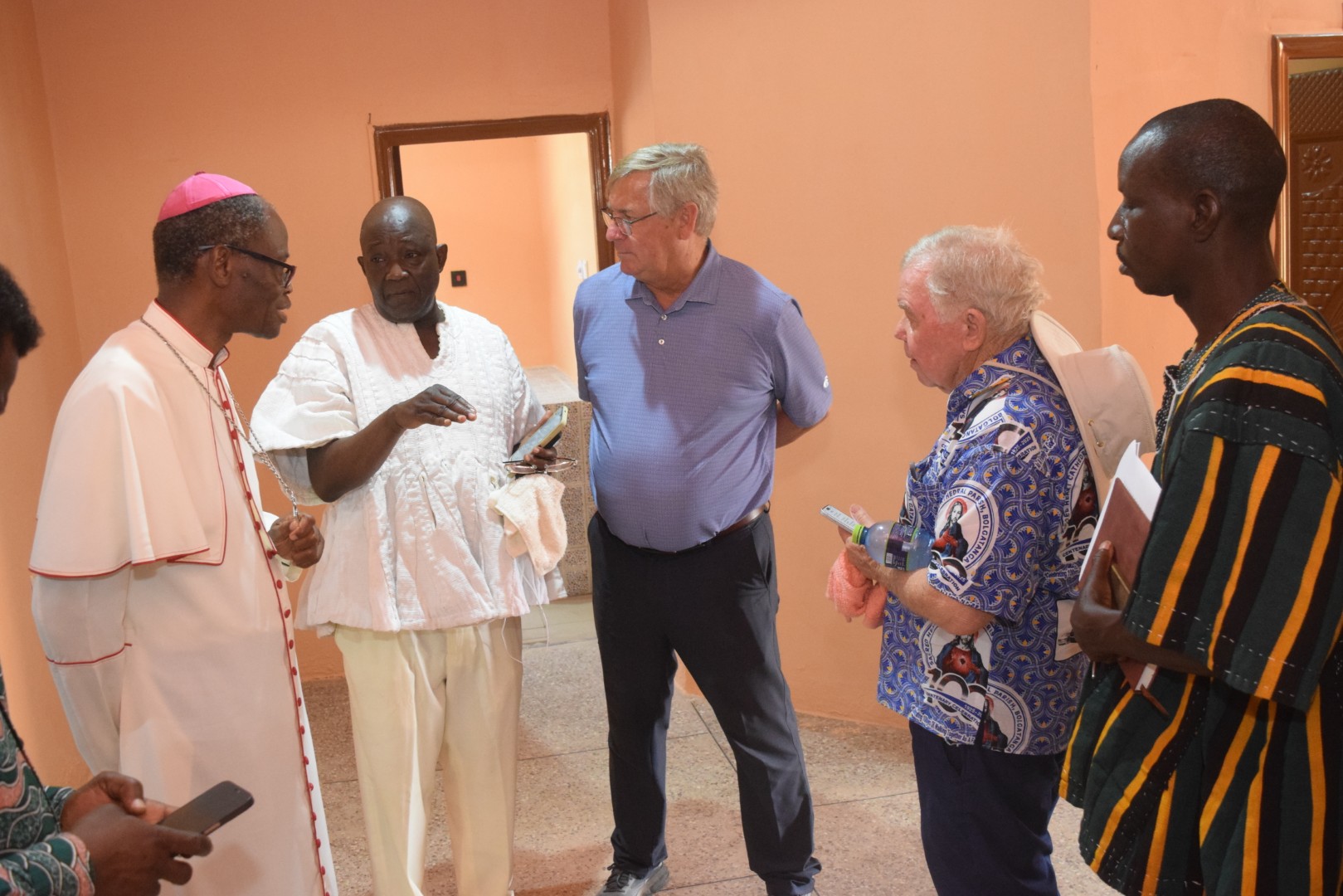 Project leaders with the Bishop